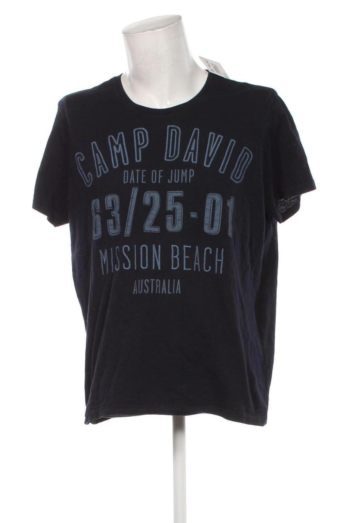 Ανδρικό t-shirt Camp David, Μέγεθος XXL, Χρώμα Μπλέ, Τιμή 14,00 €