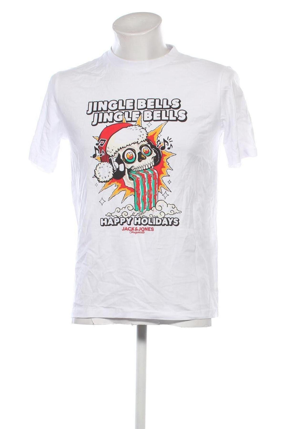 Ανδρικό t-shirt Jack & Jones, Μέγεθος S, Χρώμα Λευκό, Τιμή 7,99 €