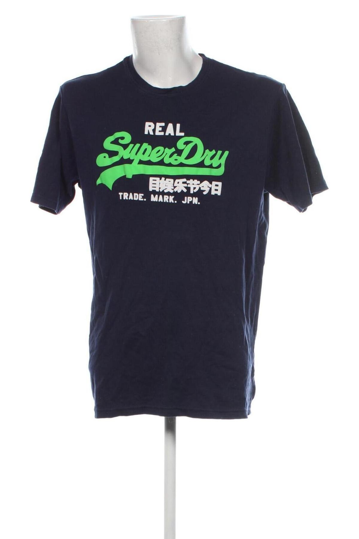 Męski T-shirt Superdry, Rozmiar 4XL, Kolor Niebieski, Cena 47,99 zł