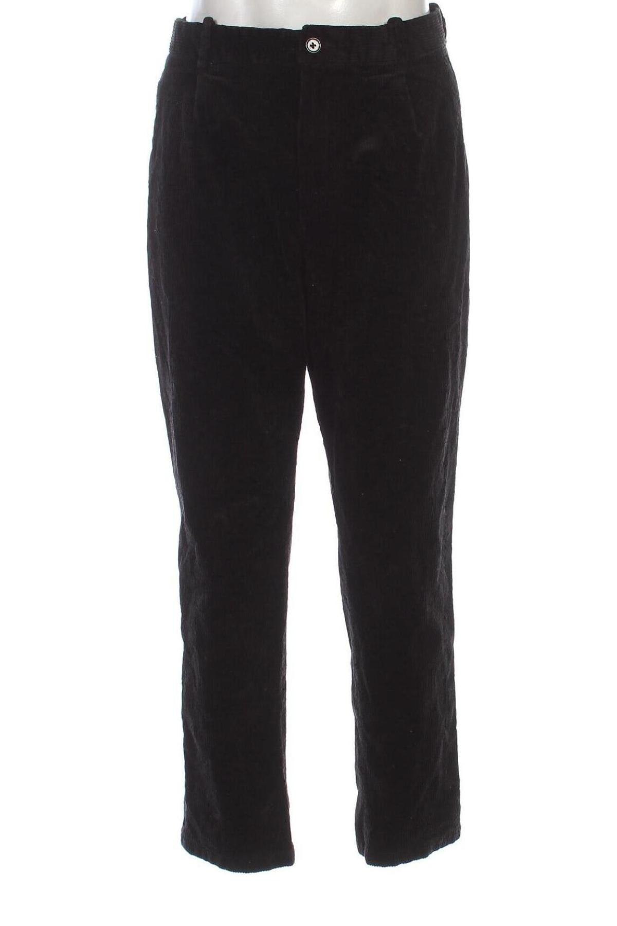 Pantaloni raiați de bărbați H&M, Mărime L, Culoare Negru, Preț 58,99 Lei