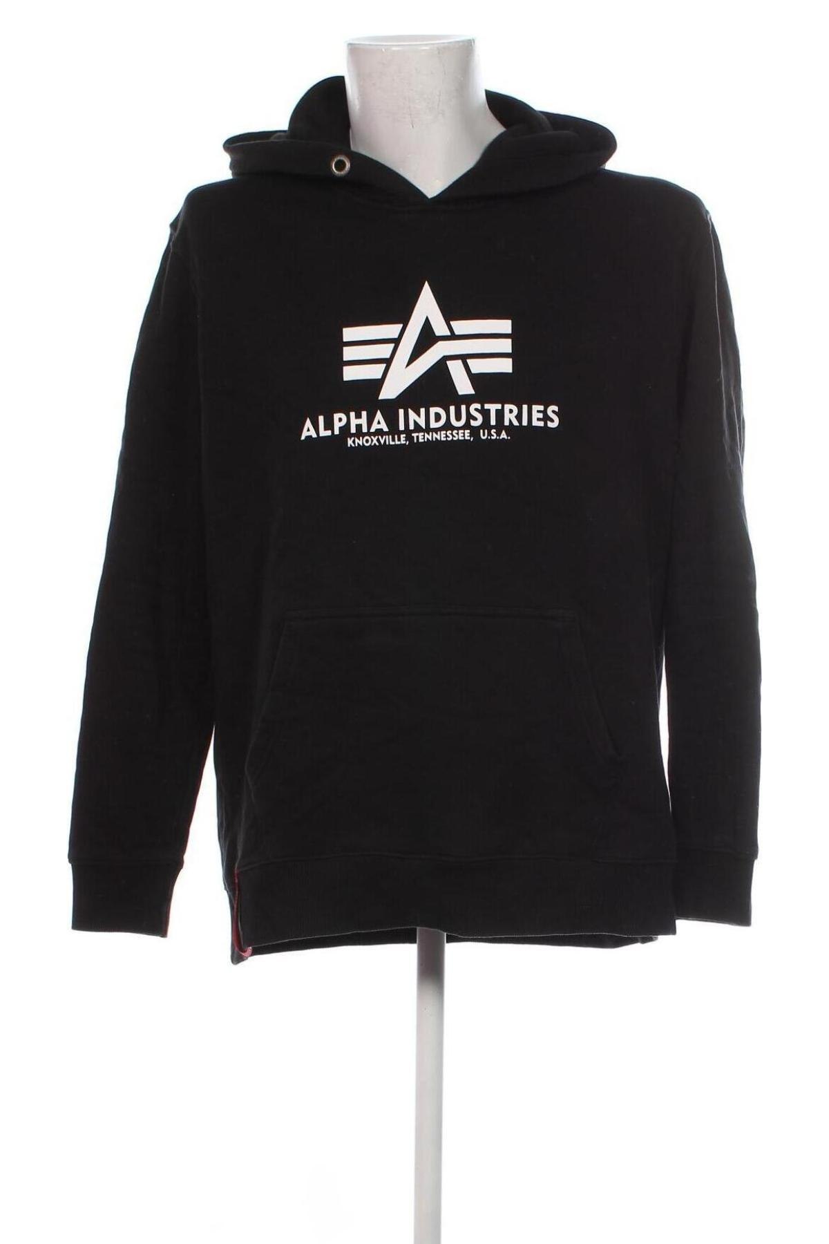 Мъжки суичър Alpha Industries, Размер XXL, Цвят Черен, Цена 52,99 лв.