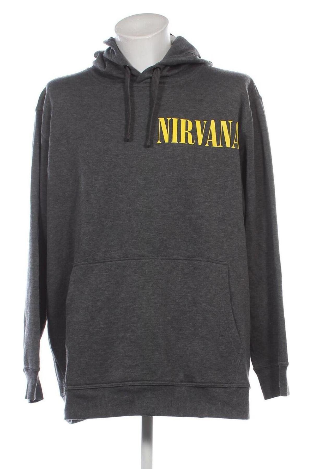 Ανδρικό φούτερ Nirvana, Μέγεθος 4XL, Χρώμα Γκρί, Τιμή 55,49 €