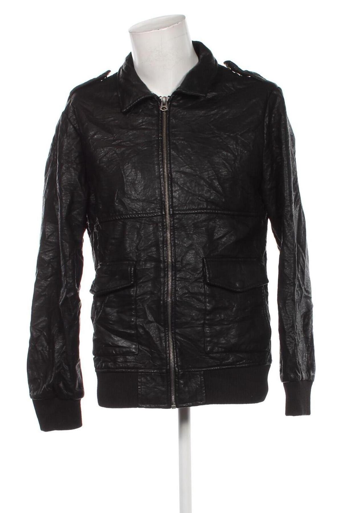 Herren Lederjacke Piazza Italia, Größe XL, Farbe Schwarz, Preis € 22,49