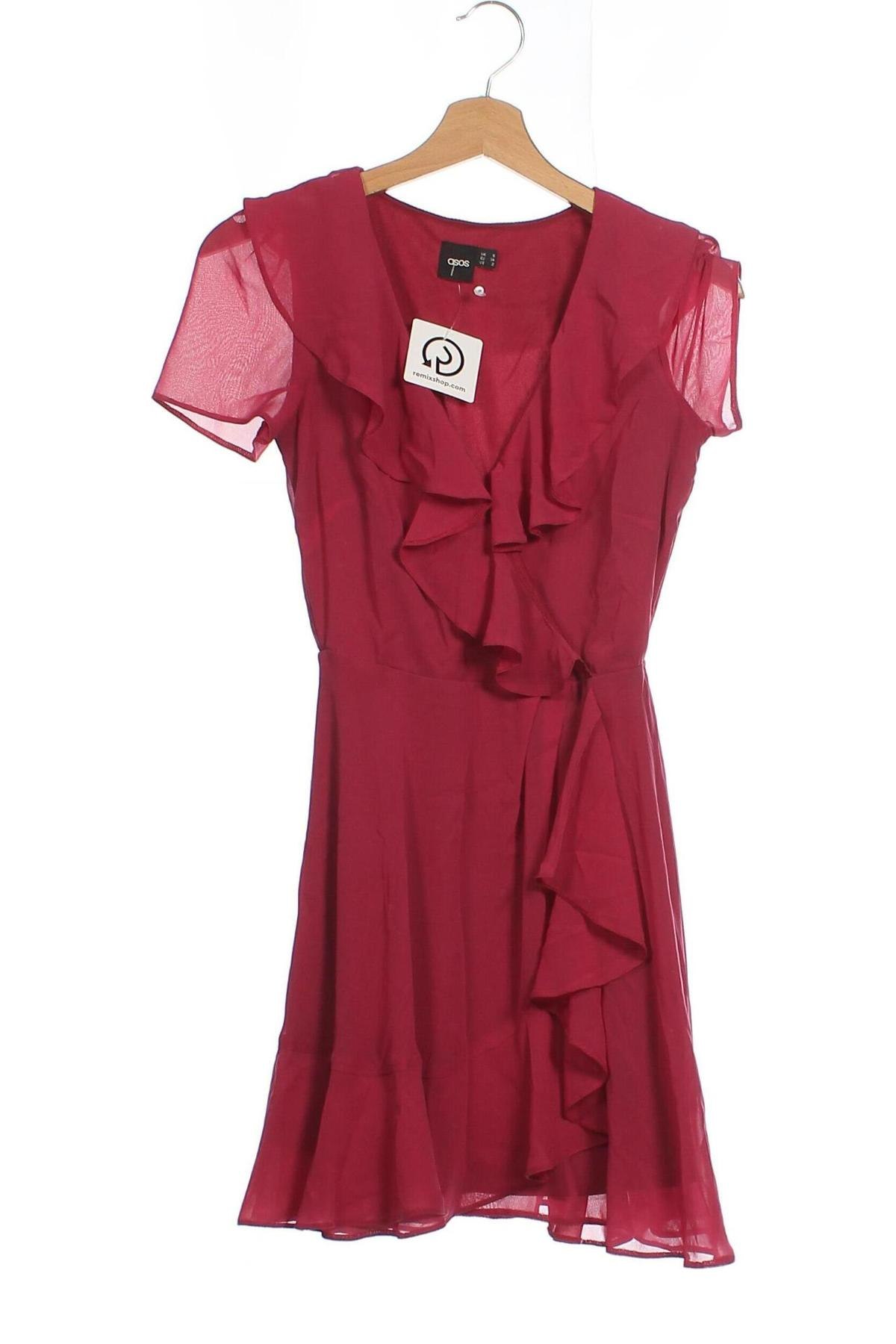 Kleid ASOS, Größe XS, Farbe Rot, Preis 33,99 €