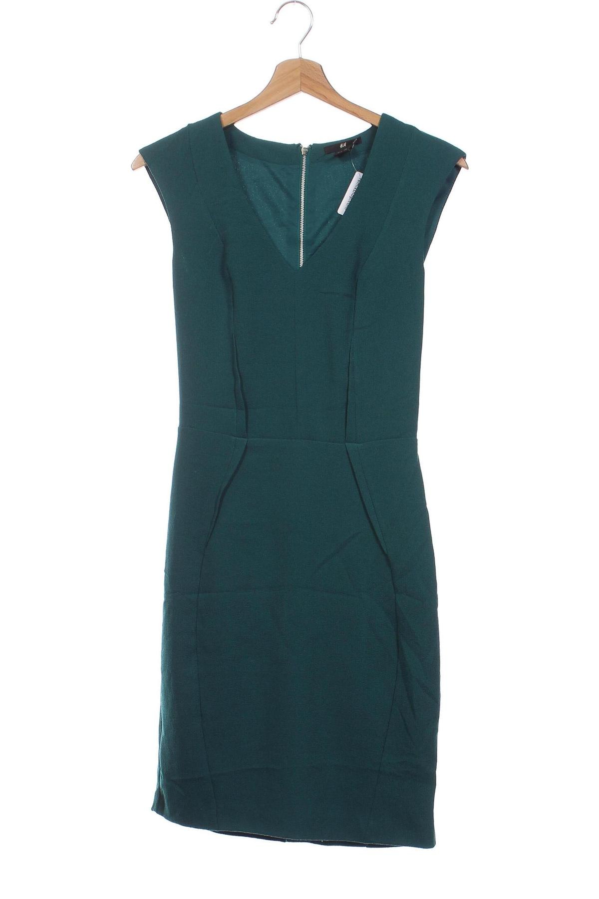 Kleid H&M, Größe XS, Farbe Grün, Preis 20,49 €