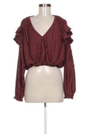 Дамска блуза Zara, Размер S, Цвят Кафяв, Цена 17,99 лв.