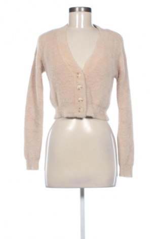 Γυναικεία ζακέτα Bershka, Μέγεθος XS, Χρώμα  Μπέζ, Τιμή 11,76 €