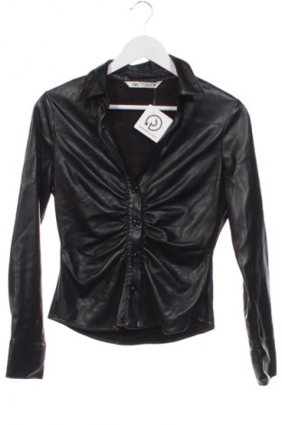 Γυναικείο πουκάμισο Zara, Μέγεθος XS, Χρώμα Μαύρο, Τιμή 13,81 €