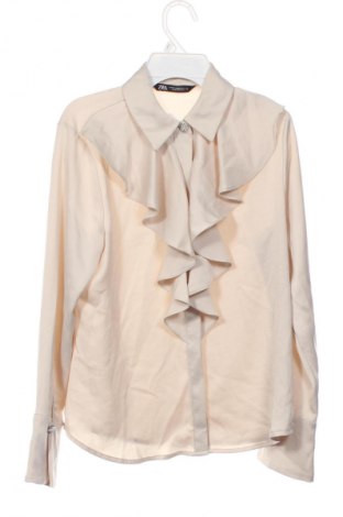 Γυναικείο πουκάμισο Zara, Μέγεθος XS, Χρώμα  Μπέζ, Τιμή 13,81 €