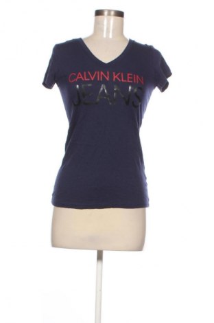 Tricou de femei Calvin Klein Jeans, Mărime XS, Culoare Albastru, Preț 89,29 Lei