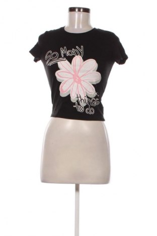 Damen T-Shirt Cropp, Größe XS, Farbe Schwarz, Preis 8,99 €