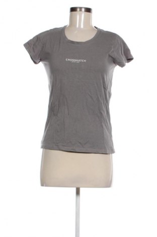 Damen T-Shirt Crosshatch, Größe M, Farbe Grau, Preis 9,00 €