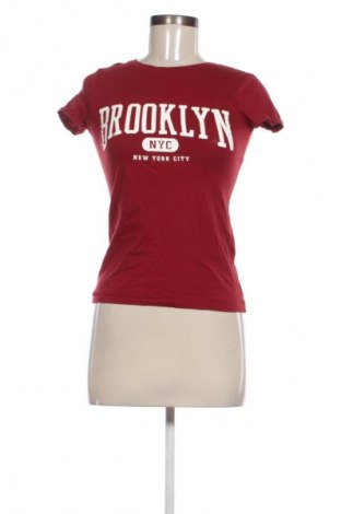 Damski T-shirt Terranova, Rozmiar XS, Kolor Czerwony, Cena 39,08 zł