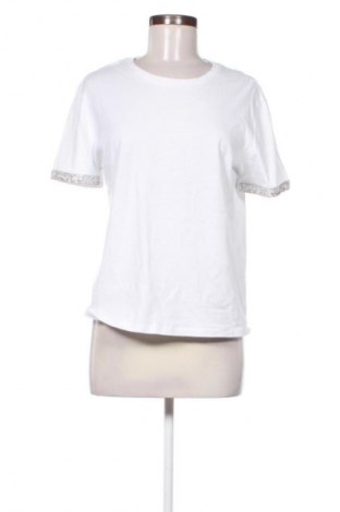 Damen T-Shirt Zara, Größe M, Farbe Weiß, Preis 6,06 €