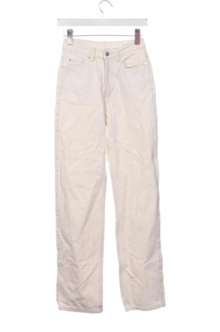 Damskie jeansy Weekday, Rozmiar XS, Kolor Biały, Cena 94,25 zł