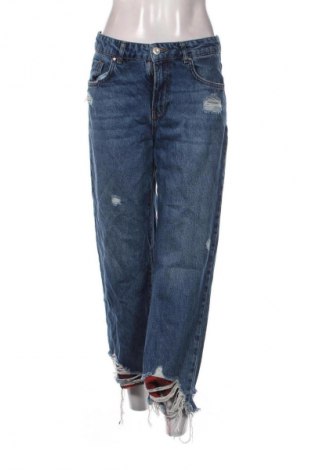 Дамски дънки Zara, Размер S, Цвят Син, Цена 22,99 лв.