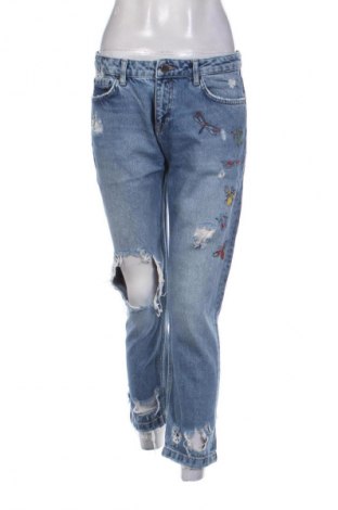 Дамски дънки Zara, Размер L, Цвят Син, Цена 27,00 лв.