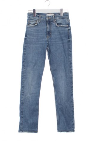 Дамски дънки Zara, Размер XS, Цвят Син, Цена 27,00 лв.