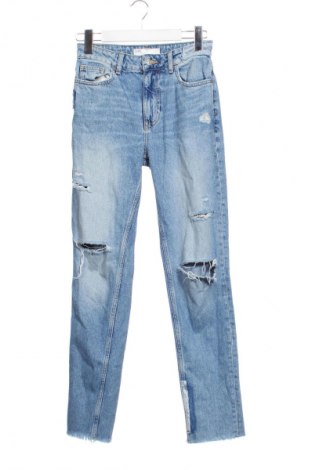 Дамски дънки Zara, Размер S, Цвят Син, Цена 26,98 лв.