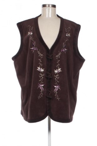 Γυναικείο γιλέκο Ulla Popken, Μέγεθος 3XL, Χρώμα Καφέ, Τιμή 31,71 €