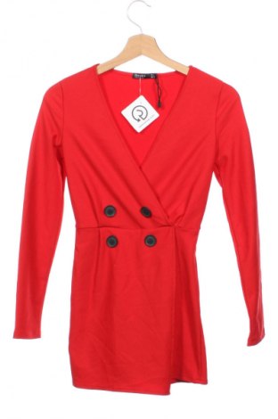 Kurzer Damenoverall Bershka, Größe XXS, Farbe Rot, Preis 8,99 €