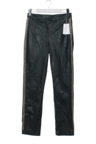 Damskie skórzane spodnie Patrizia Pepe, Rozmiar S, Kolor Zielony, Cena 2 157,70 zł