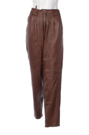 Γυναικείο παντελόνι δερμάτινο Unbranded, Μέγεθος L, Χρώμα Καφέ, Τιμή 54,71 €