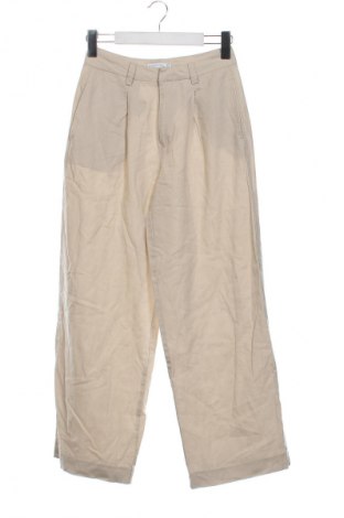 Damskie spodnie Stradivarius, Rozmiar XS, Kolor Beżowy, Cena 66,39 zł