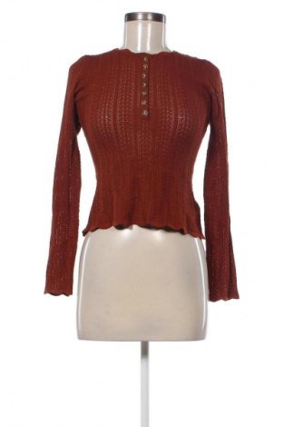 Damski sweter RIHOAS, Rozmiar S, Kolor Brązowy, Cena 105,75 zł