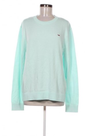 Дамски пуловер Tommy Jeans, Размер L, Цвят Зелен, Цена 152,99 лв.