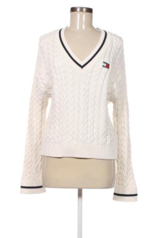 Дамски пуловер Tommy Jeans, Размер S, Цвят Бял, Цена 204,99 лв.