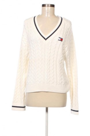 Damenpullover Tommy Jeans, Größe S, Farbe Weiß, Preis 127,99 €