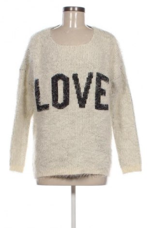 Γυναικείο πουλόβερ United Colors Of Benetton, Μέγεθος S, Χρώμα Εκρού, Τιμή 32,32 €