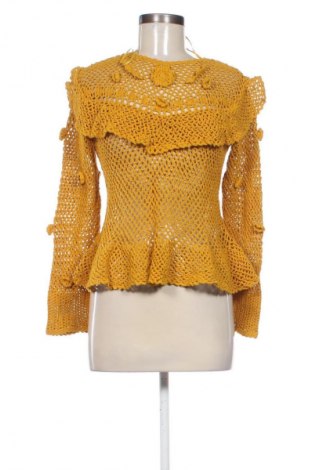 Дамски пуловер Zara, Размер M, Цвят Жълт, Цена 27,00 лв.