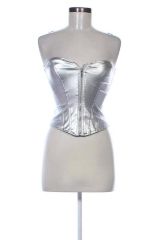 Дамски топ Amisu, Размер S, Цвят Сребрист, Цена 29,00 лв.