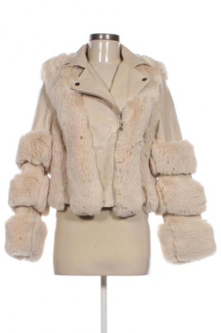 Дамско кожено яке Chris Wang, Размер S, Цвят Бежов, Цена 62,56 лв.