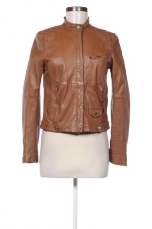 Дамско кожено яке Stefanel, Размер S, Цвят Кафяв, Цена 247,00 лв.
