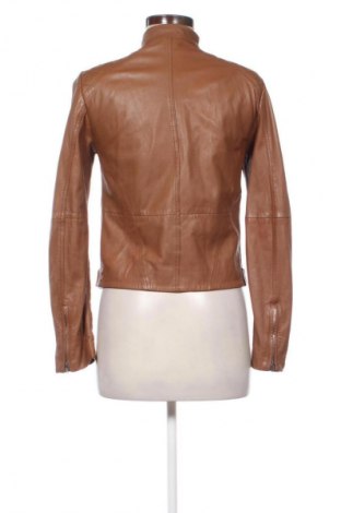 Дамско кожено яке Stefanel, Размер S, Цвят Кафяв, Цена 247,00 лв.