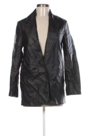 Damen Lederjacke Stradivarius, Größe XS, Farbe Schwarz, Preis € 18,99