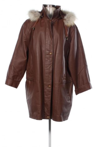 Damska kurtka skórzana Unbranded, Rozmiar XXL, Kolor Brązowy, Cena 273,99 zł