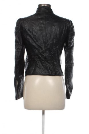Дамско кожено яке Zara, Размер M, Цвят Черен, Цена 41,99 лв.