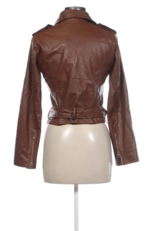 Γυναικείο δερμάτινο μπουφάν Zara, Μέγεθος S, Χρώμα Καφέ, Τιμή 24,99 €