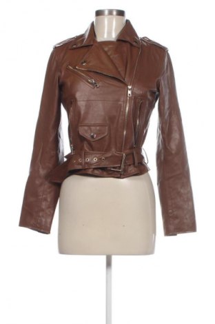 Γυναικείο δερμάτινο μπουφάν Zara, Μέγεθος S, Χρώμα Καφέ, Τιμή 24,99 €