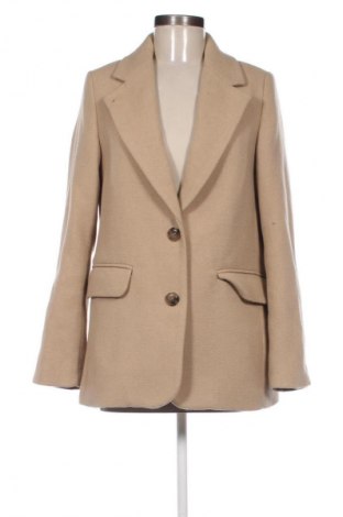 Дамско палто H&M, Размер XS, Цвят Бежов, Цена 58,00 лв.