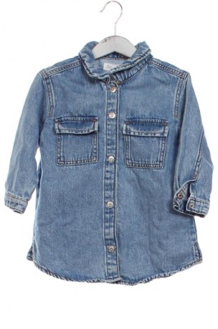 Детска риза Zara, Размер 18-24m/ 86-98 см, Цвят Син, Цена 14,00 лв.