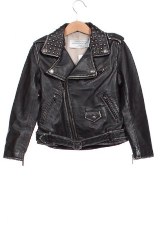 Детско кожено яке John Galliano, Размер 5-6y/ 116-122 см, Цвят Черен, Цена 188,00 лв.