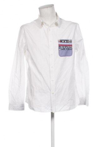 Ανδρικό πουκάμισο Desigual, Μέγεθος XL, Χρώμα Λευκό, Τιμή 28,18 €