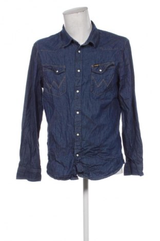 Herrenhemd Wrangler, Größe XL, Farbe Blau, Preis 25,99 €