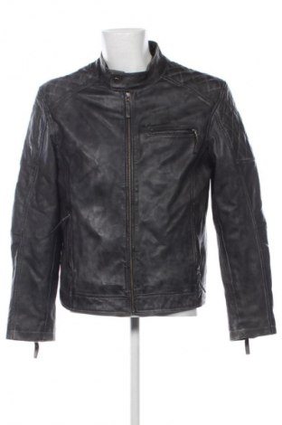 Ανδρικό δερμάτινο μπουφάν Finshley&Harding, Μέγεθος XL, Χρώμα Γκρί, Τιμή 161,34 €