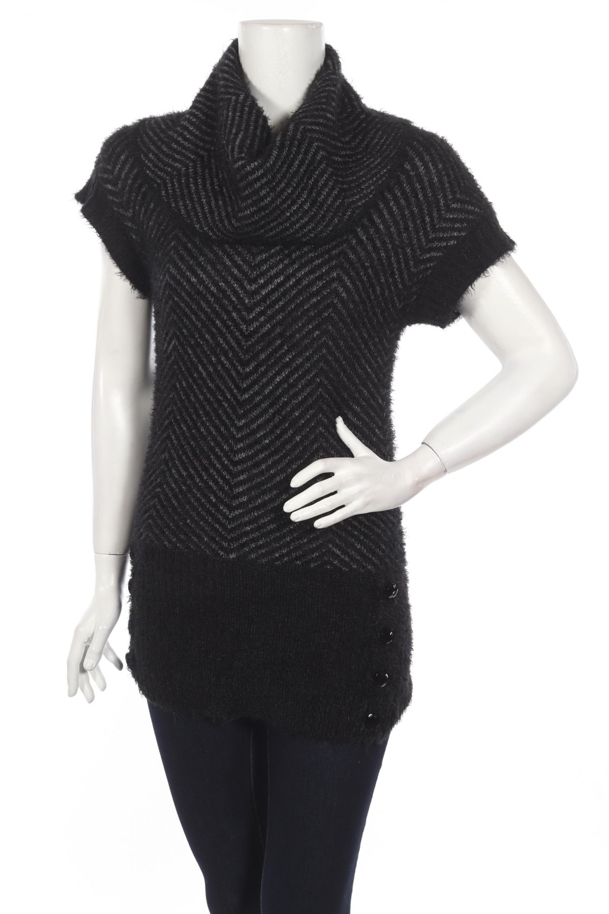 Дамски пуловер Candie's, Размер S, Цвят Черен, Цена 7,00 лв.